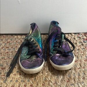 Cat & Jack Purple and Green Iridescent Sneakers
